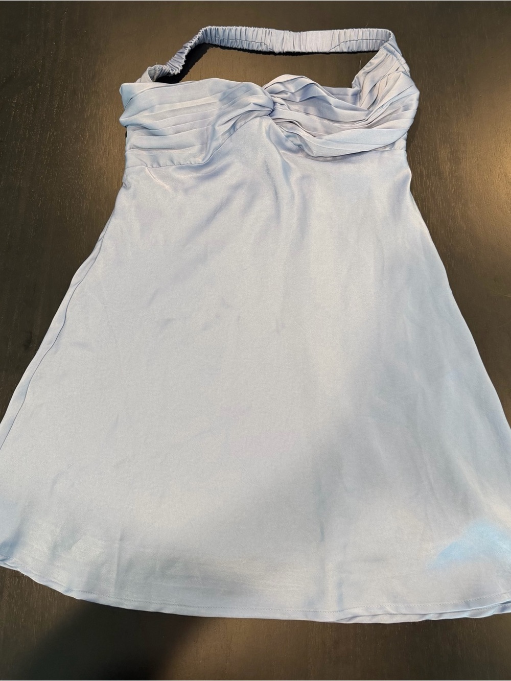 Altar'd State Light Blue Strapless Twist Front Dress